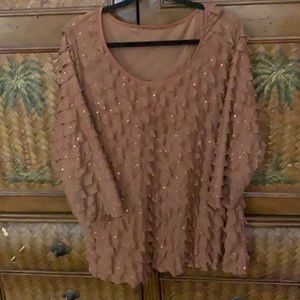Ladies shimmering blouse top 2X